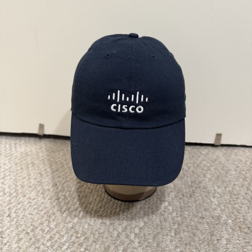 Cisco Systems Embroidered Strapback Hat Blue One Size Adjustable Dad Hat OSFA